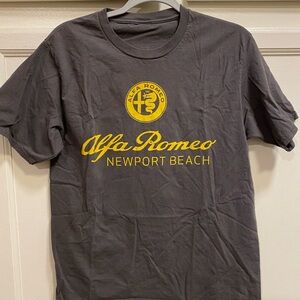 Alfa Romeo Gray T-Shirt with Yellow Logo